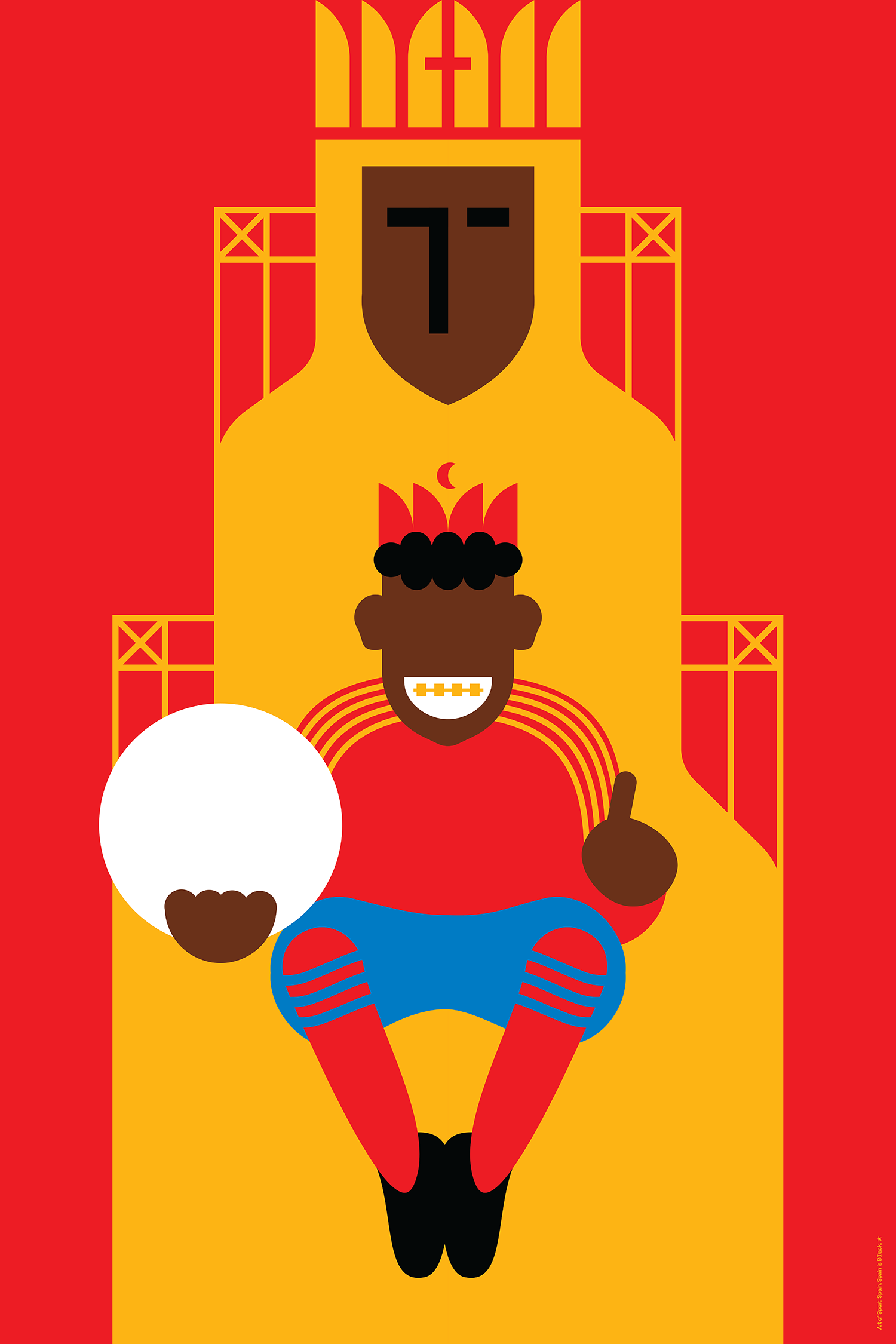 Spain (Winners 2010) | Spain in Back by Art of Sport &mdash; art print preview