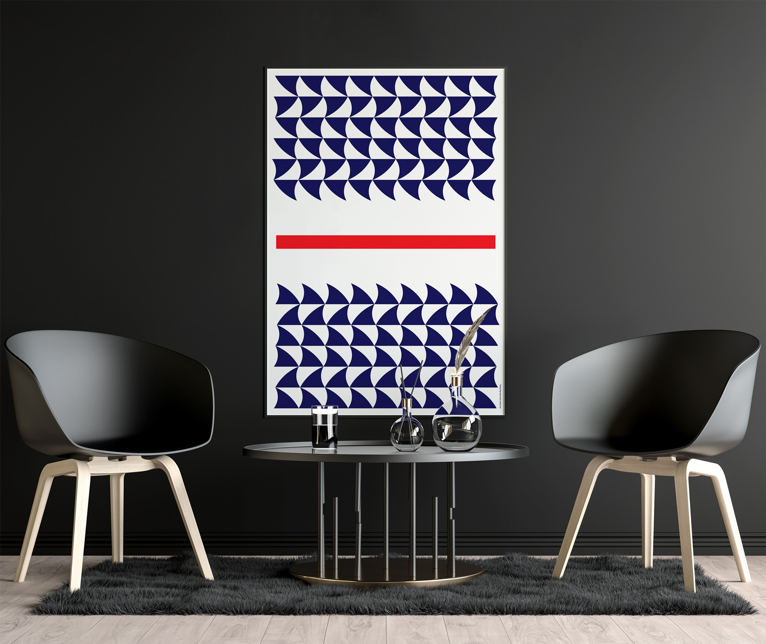 Cabo Verde | Blue Sharks by Art of Sport &mdash; art print preview