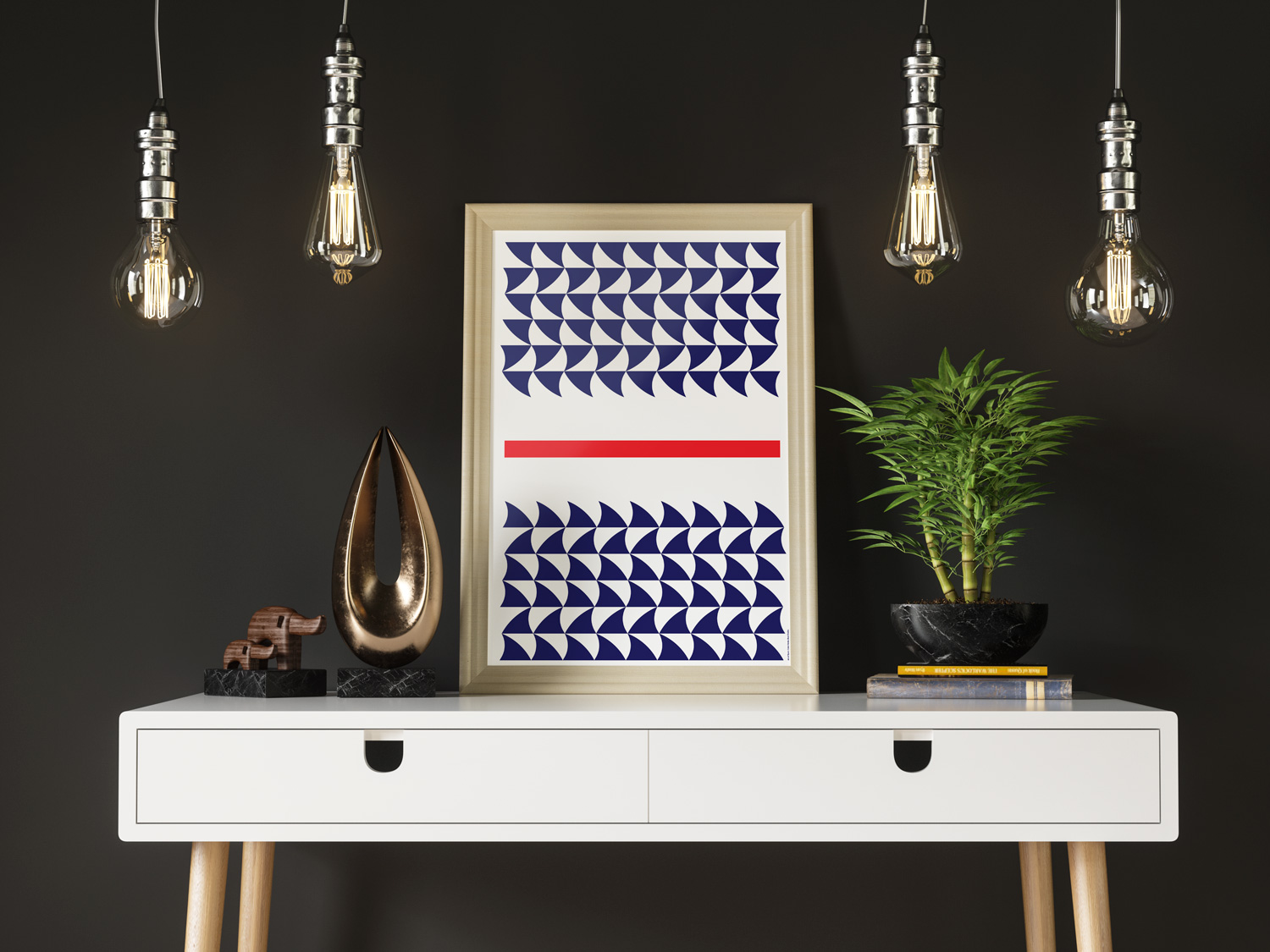 Cabo Verde | Blue Sharks by Art of Sport &mdash; art print preview