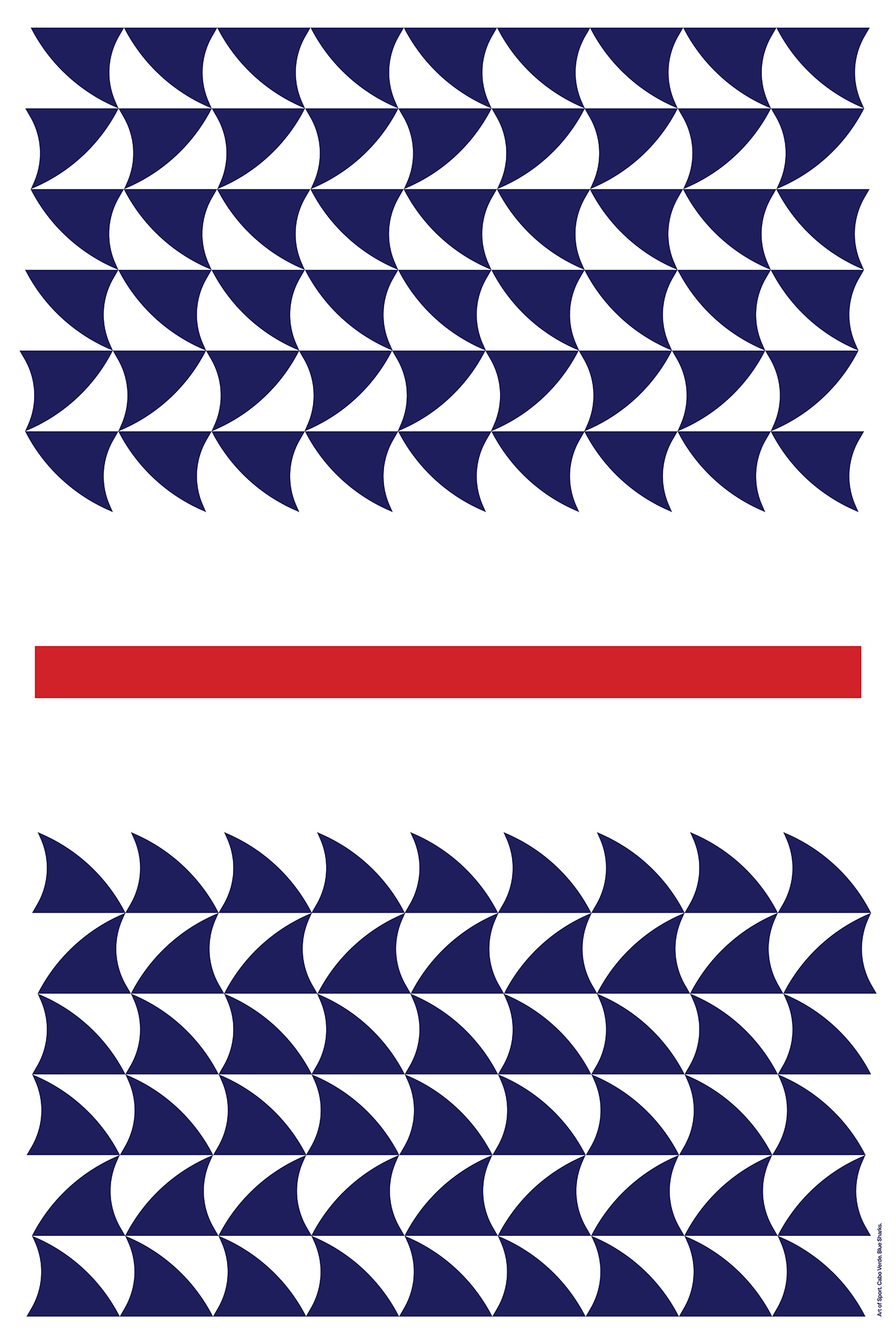 Cabo Verde | Blue Sharks by Art of Sport &mdash; art print preview