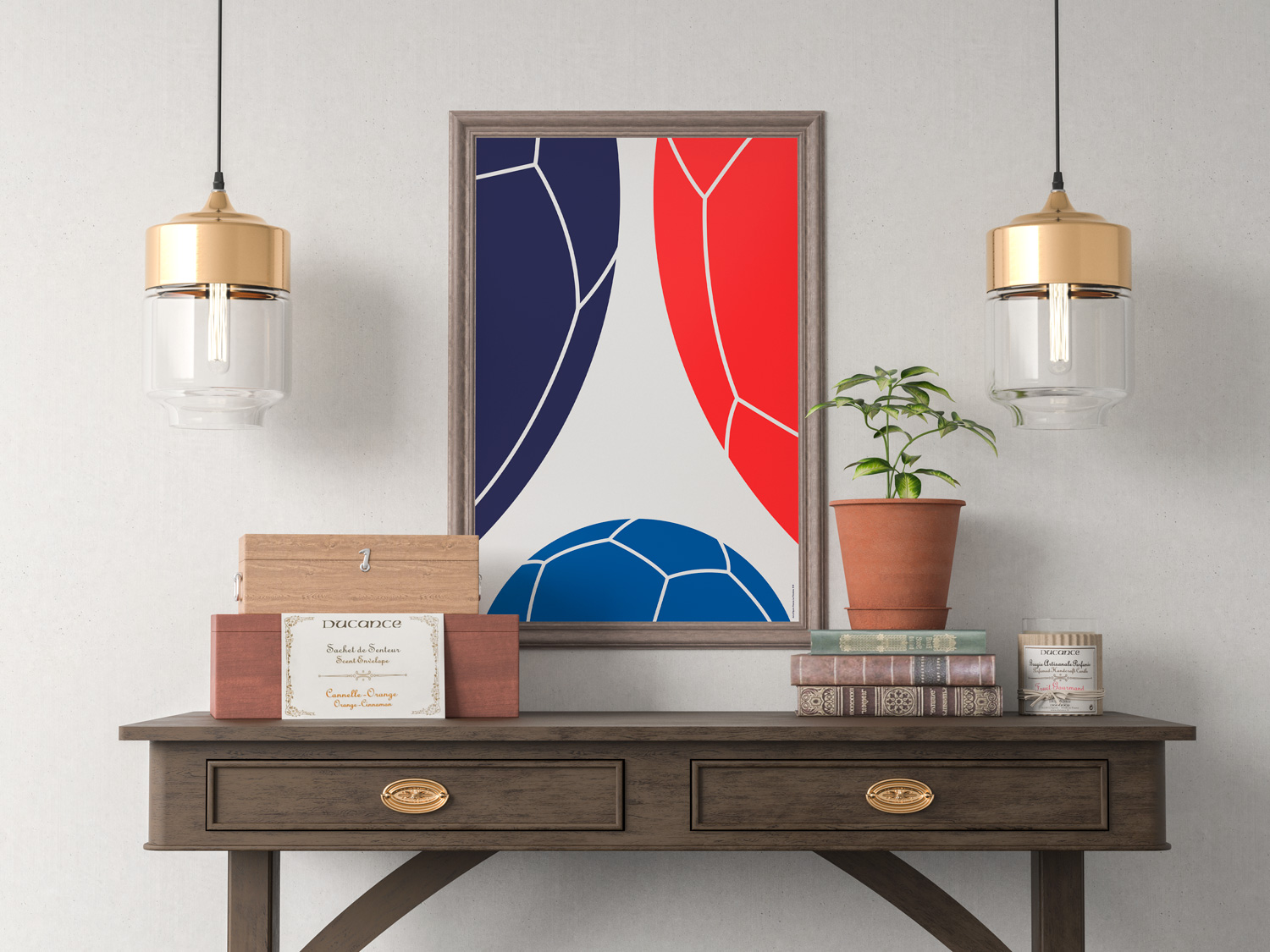 France Le Tricolore (Winners 1998, 2018) by Art of Sport &mdash; art print preview