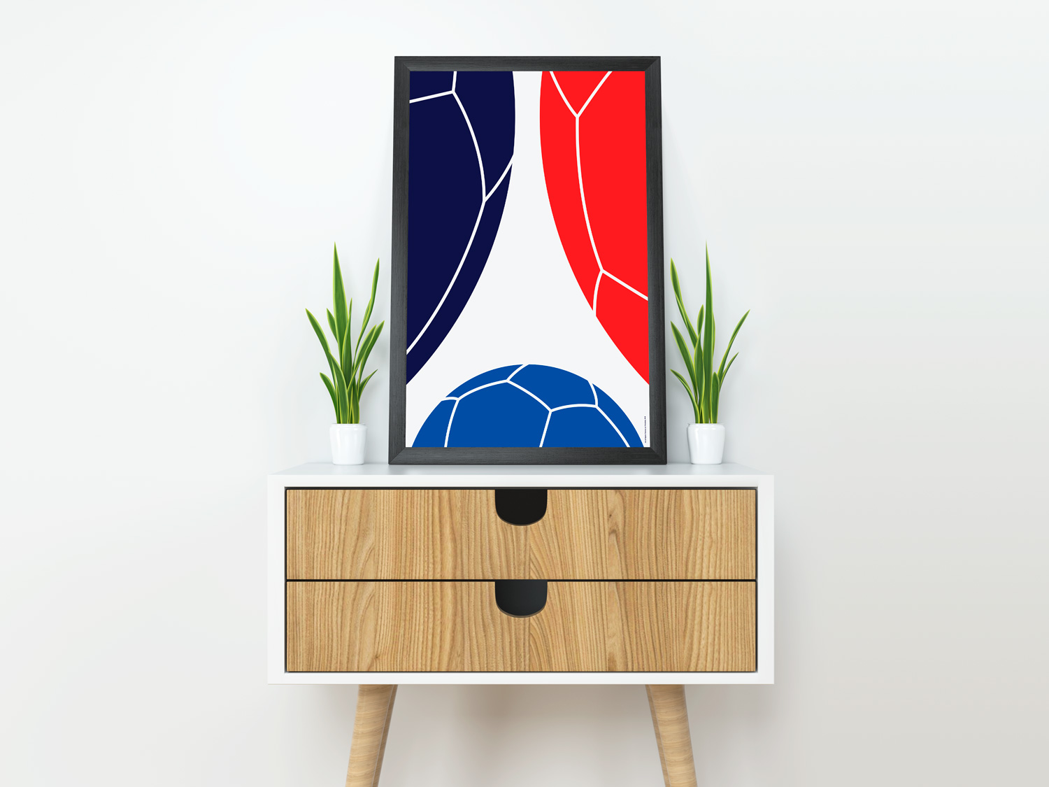 France Le Tricolore (Winners 1998, 2018) by Art of Sport &mdash; art print preview
