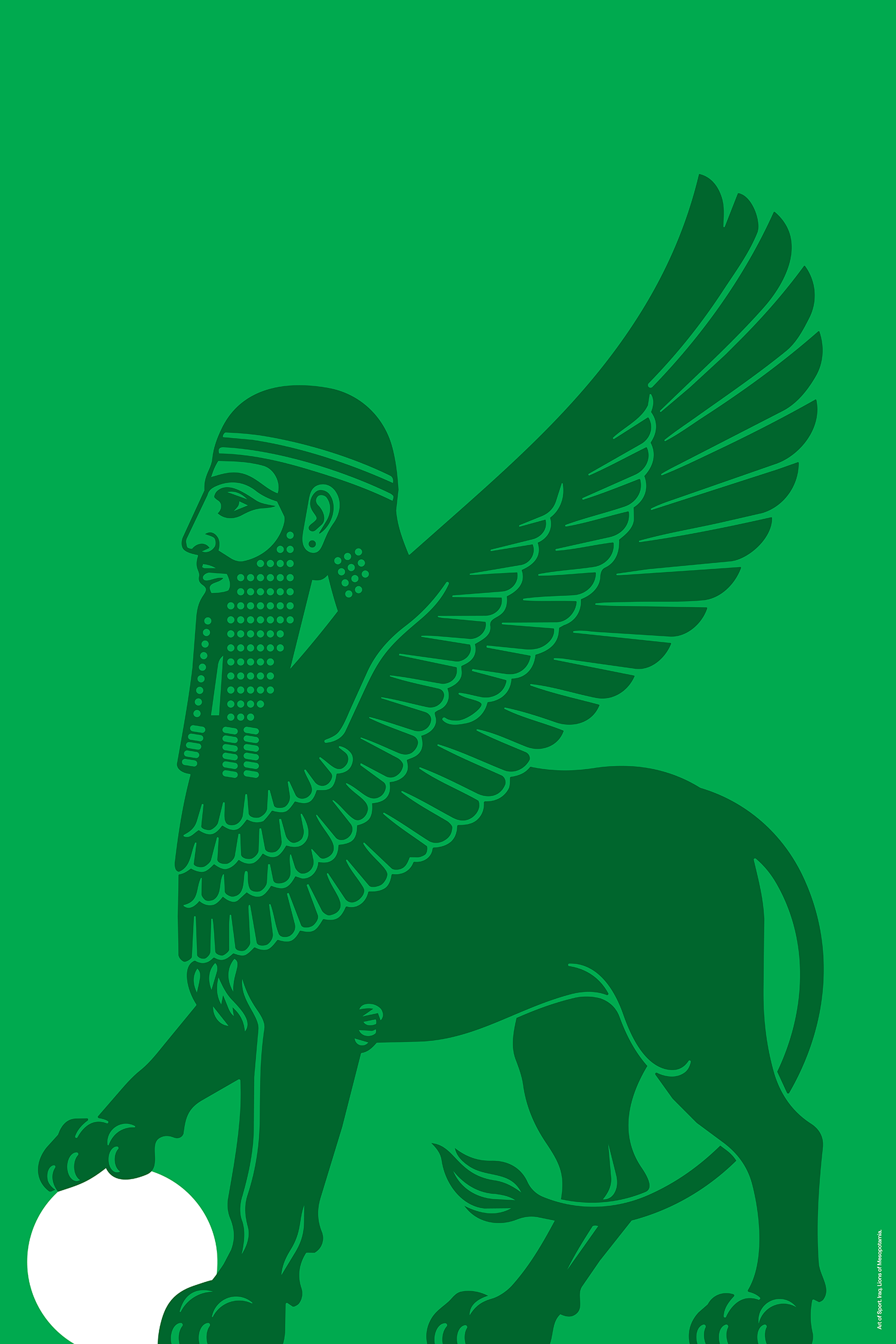 Iraq Lions of Mesopatamia by Art of Sport &mdash; art print preview