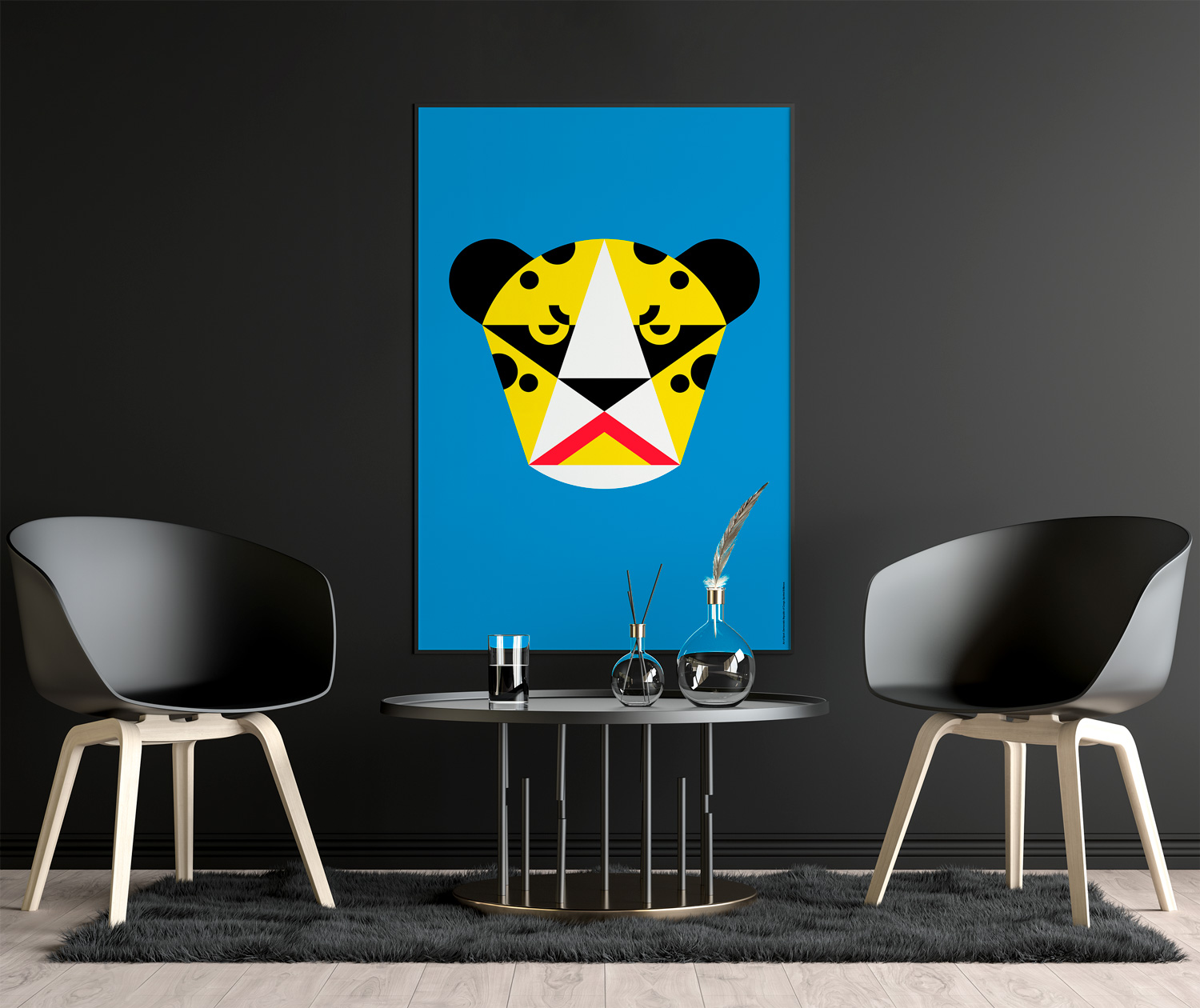 Democratic Republic of Congo Spotted Brilliance by Art of Sport &mdash; art print preview