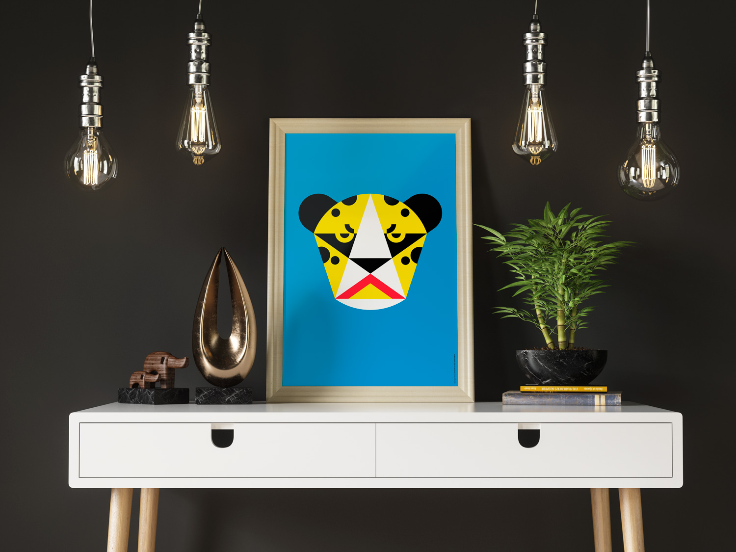 Democratic Republic of Congo Spotted Brilliance by Art of Sport &mdash; art print preview