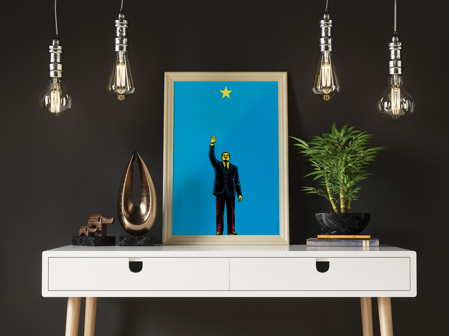 Democratic Republic of Congo Lumumba Vea by Art of Sport &mdash; art print preview