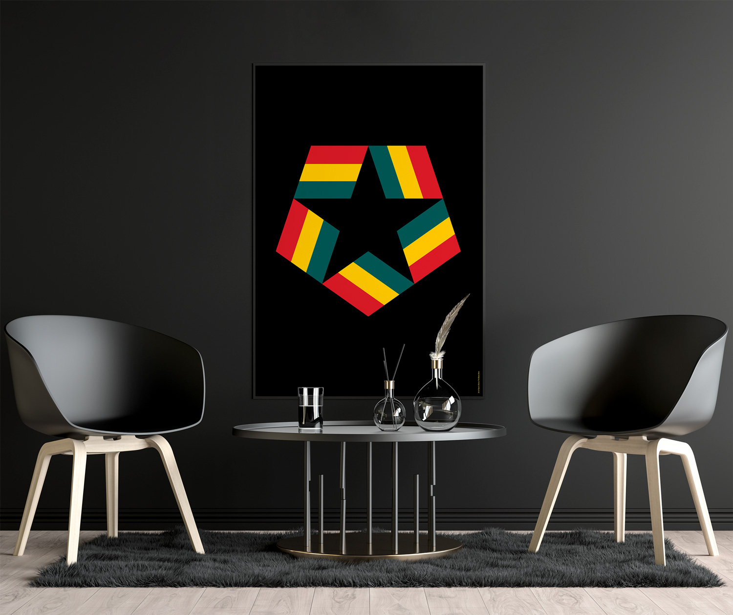 Ghana The Black Stars by Art of Sport &mdash; art print preview