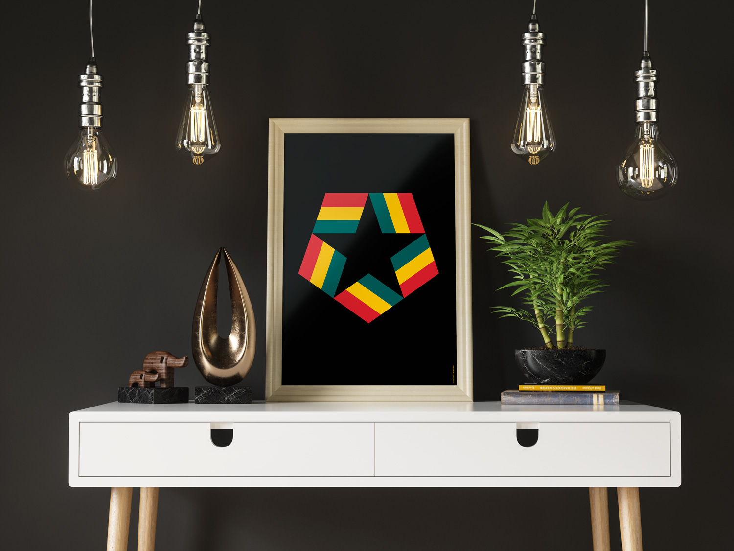 Ghana The Black Stars by Art of Sport &mdash; art print preview