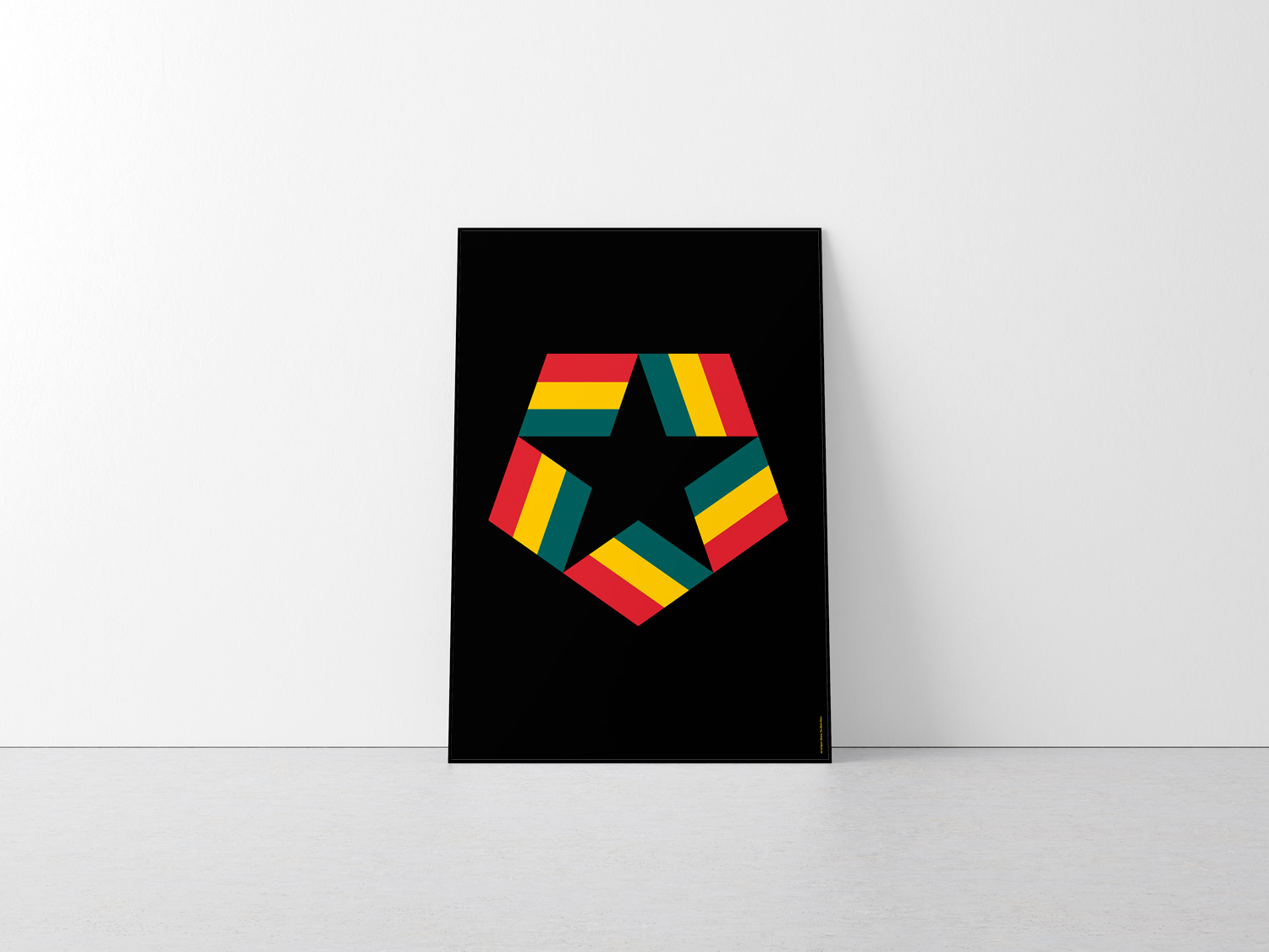Ghana The Black Stars by Art of Sport &mdash; art print preview