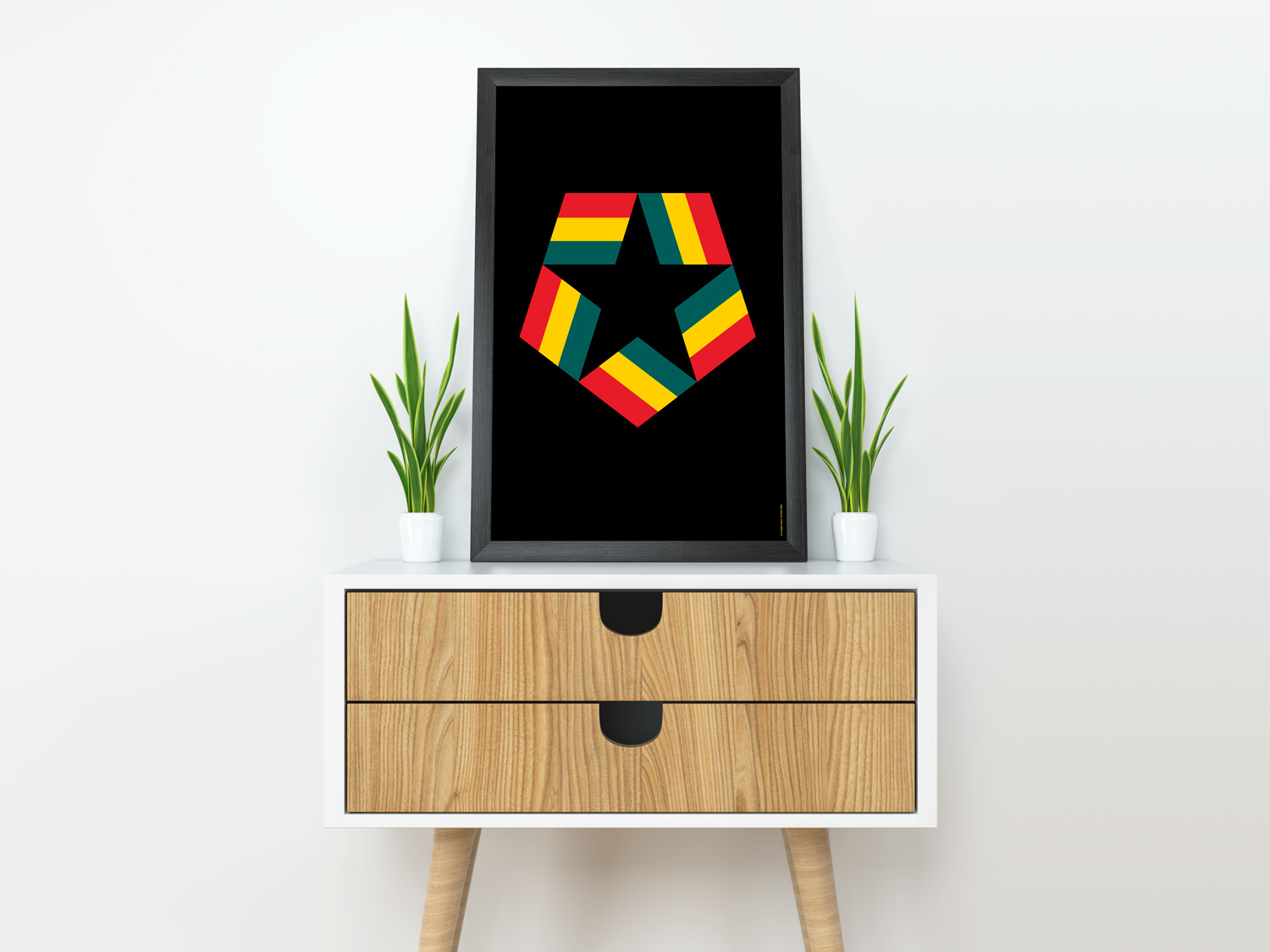 Ghana The Black Stars by Art of Sport &mdash; art print preview