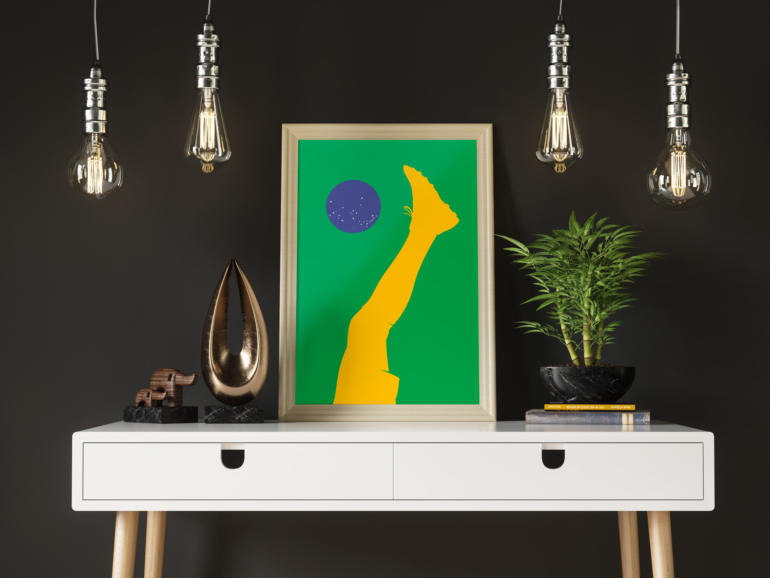 Brazil (Winners 1958, 1962, 1970, 1994, 2002) Pelé by Art of Sport &mdash; art print preview