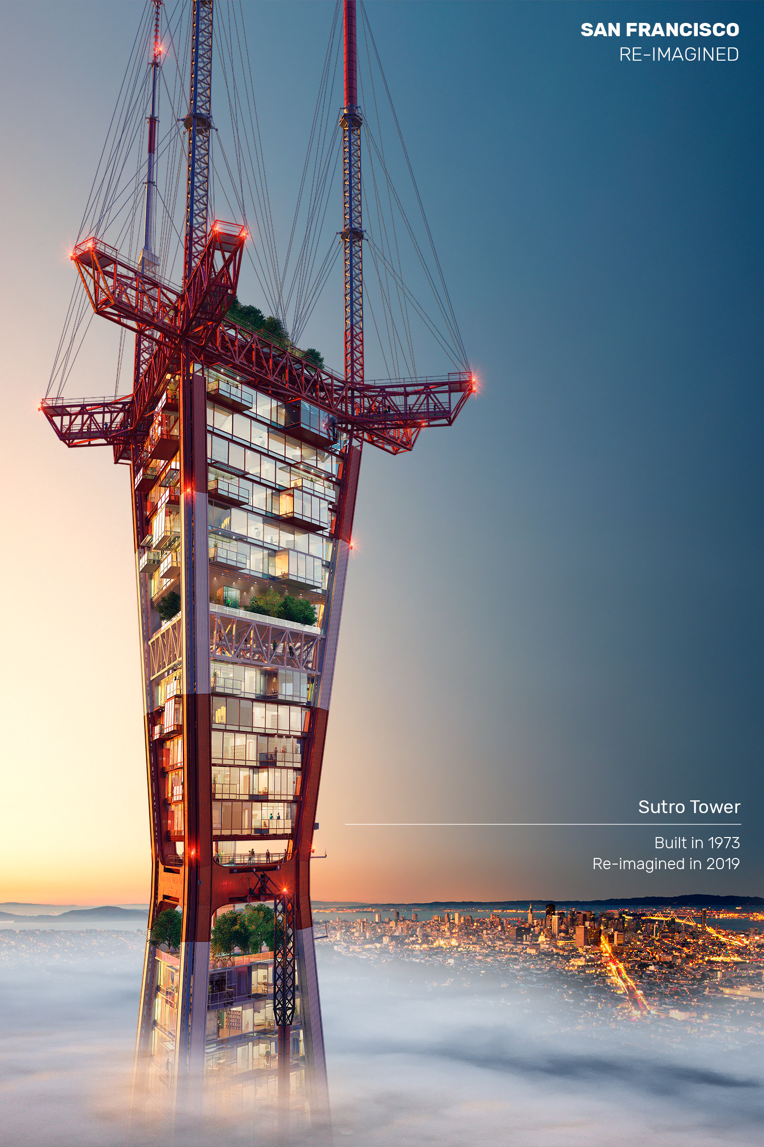 Sutro Tower by Transparent House &mdash; art print preview