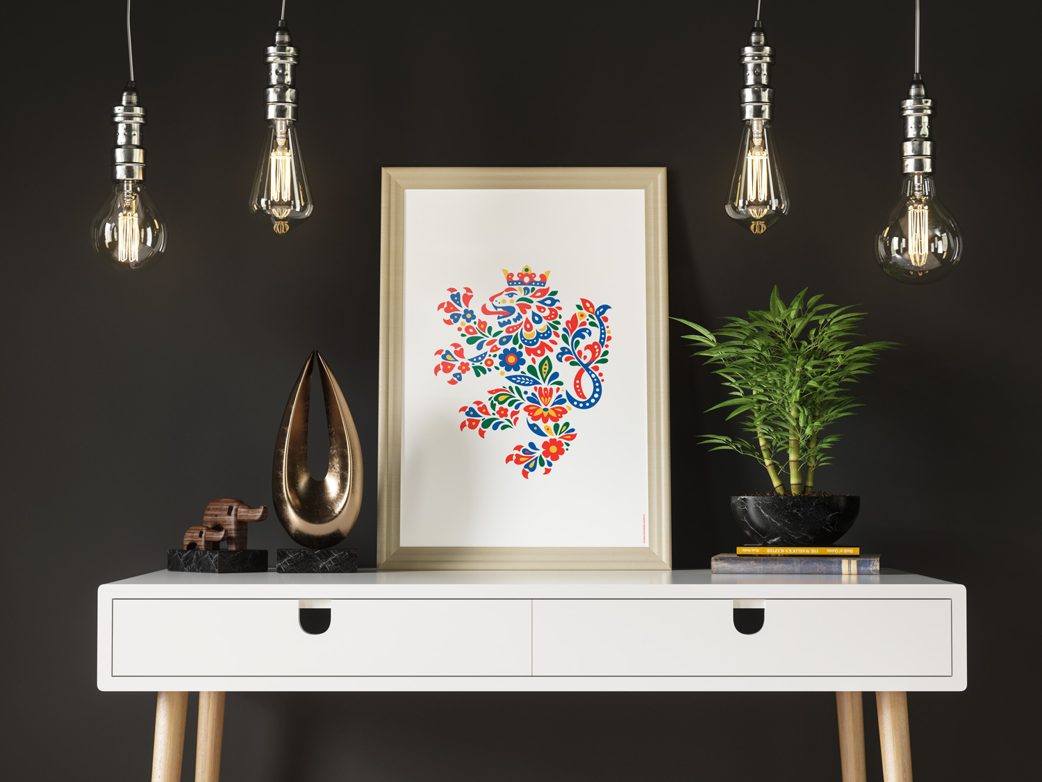 Czechia | Crowned Lion &mdash; art print preview