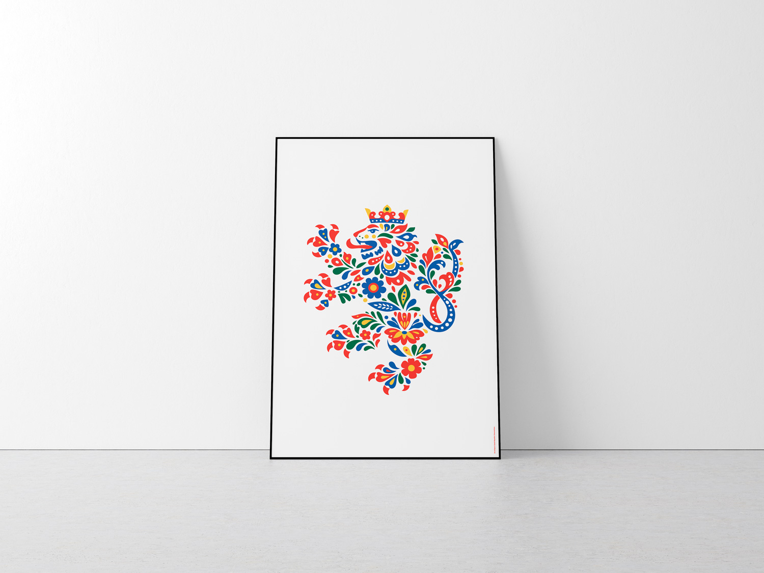 Czechia | Crowned Lion &mdash; art print preview