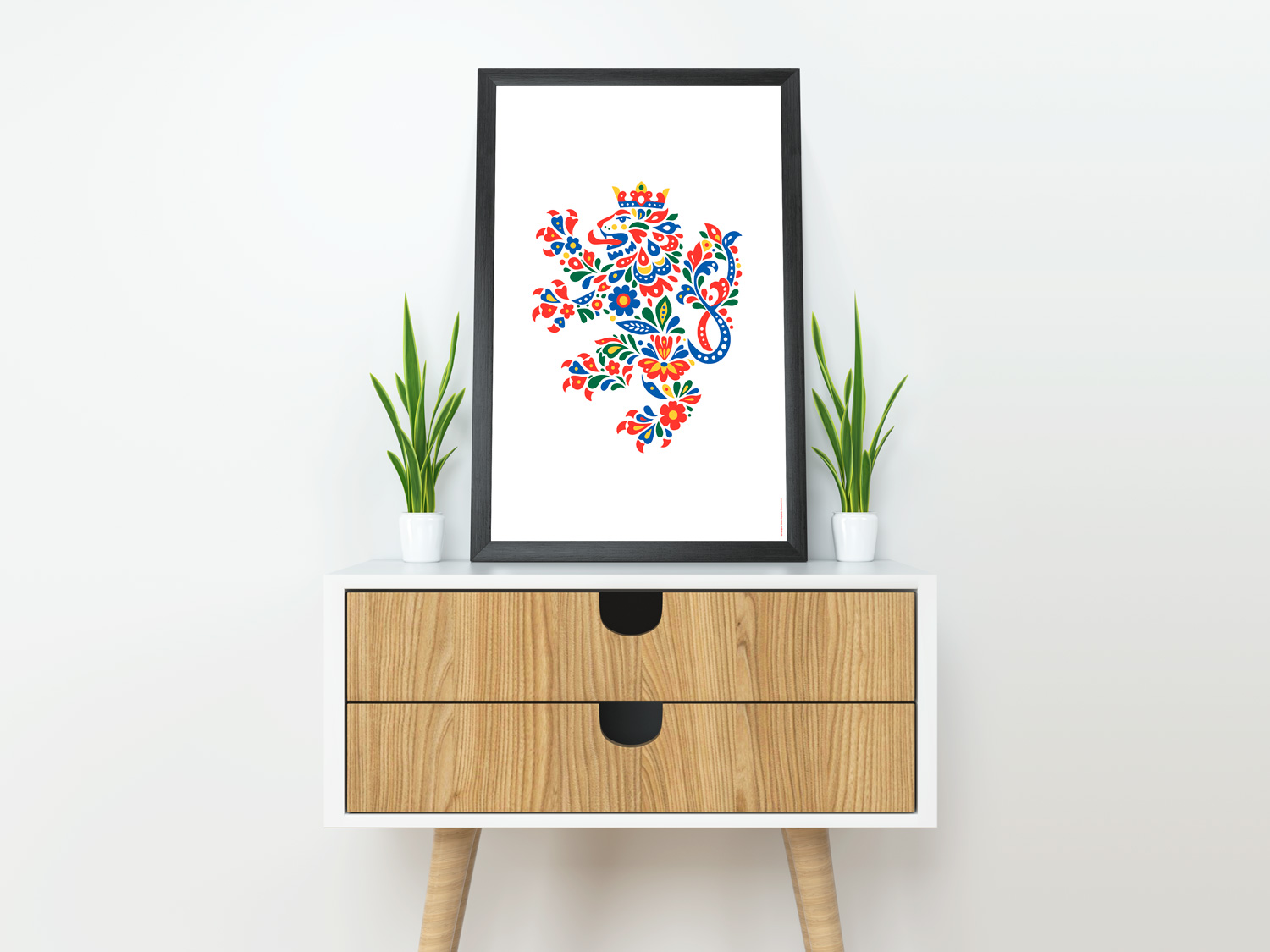 Czechia | Crowned Lion &mdash; art print preview