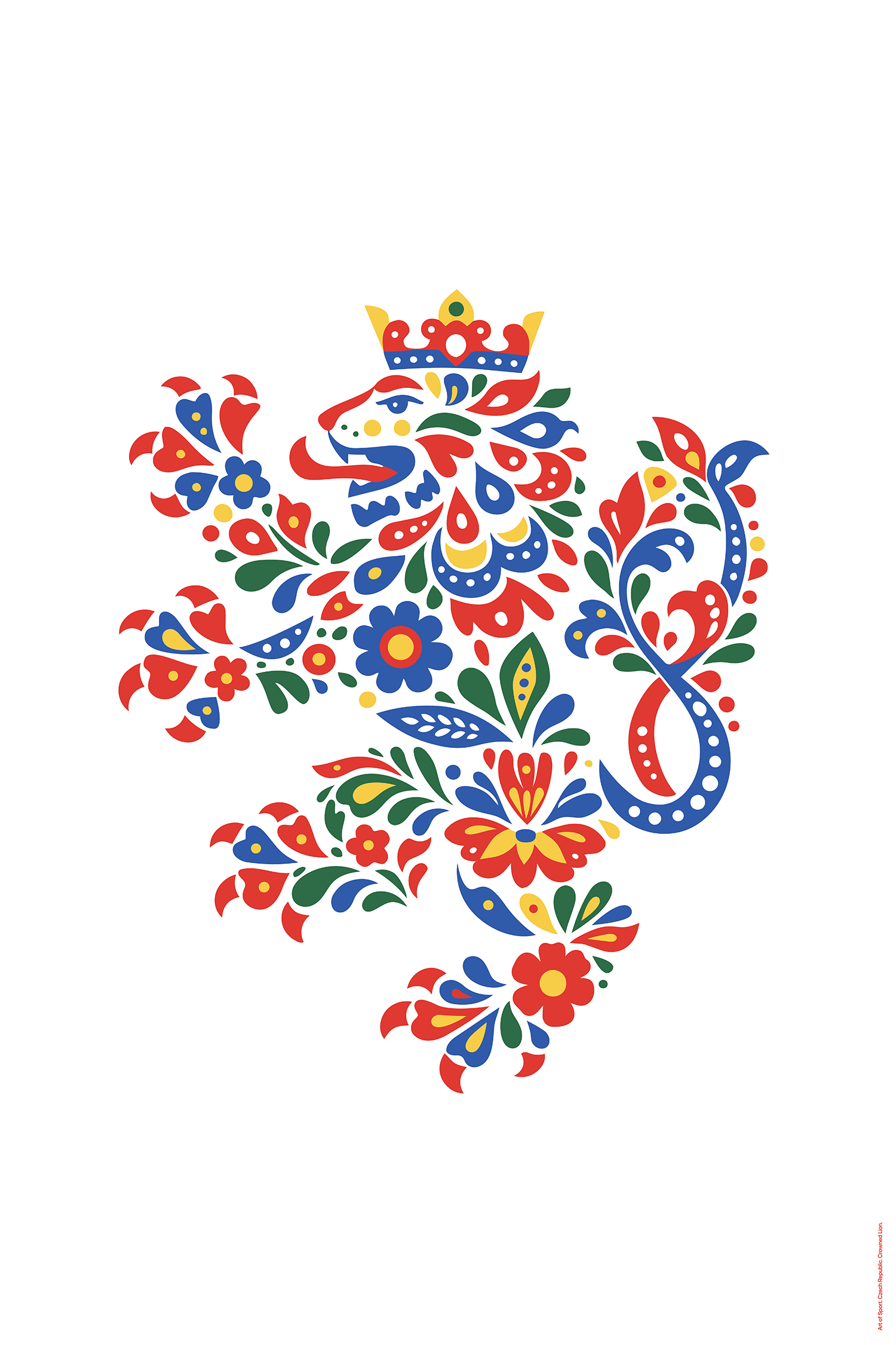Czechia | Crowned Lion &mdash; art print preview