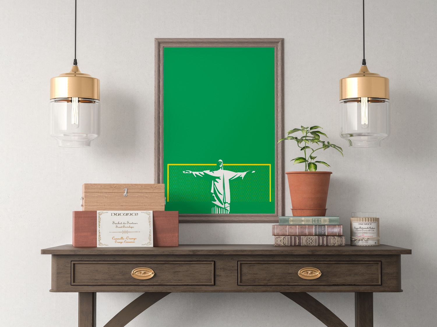 Brazil (Winners 1958, 1962, 1970, 1994, 2002) | Jesus Saves by Art of Sport &mdash; art print preview