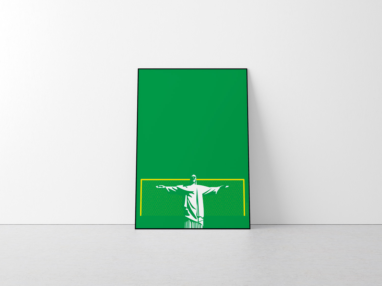 Brazil (Winners 1958, 1962, 1970, 1994, 2002) | Jesus Saves by Art of Sport &mdash; art print preview