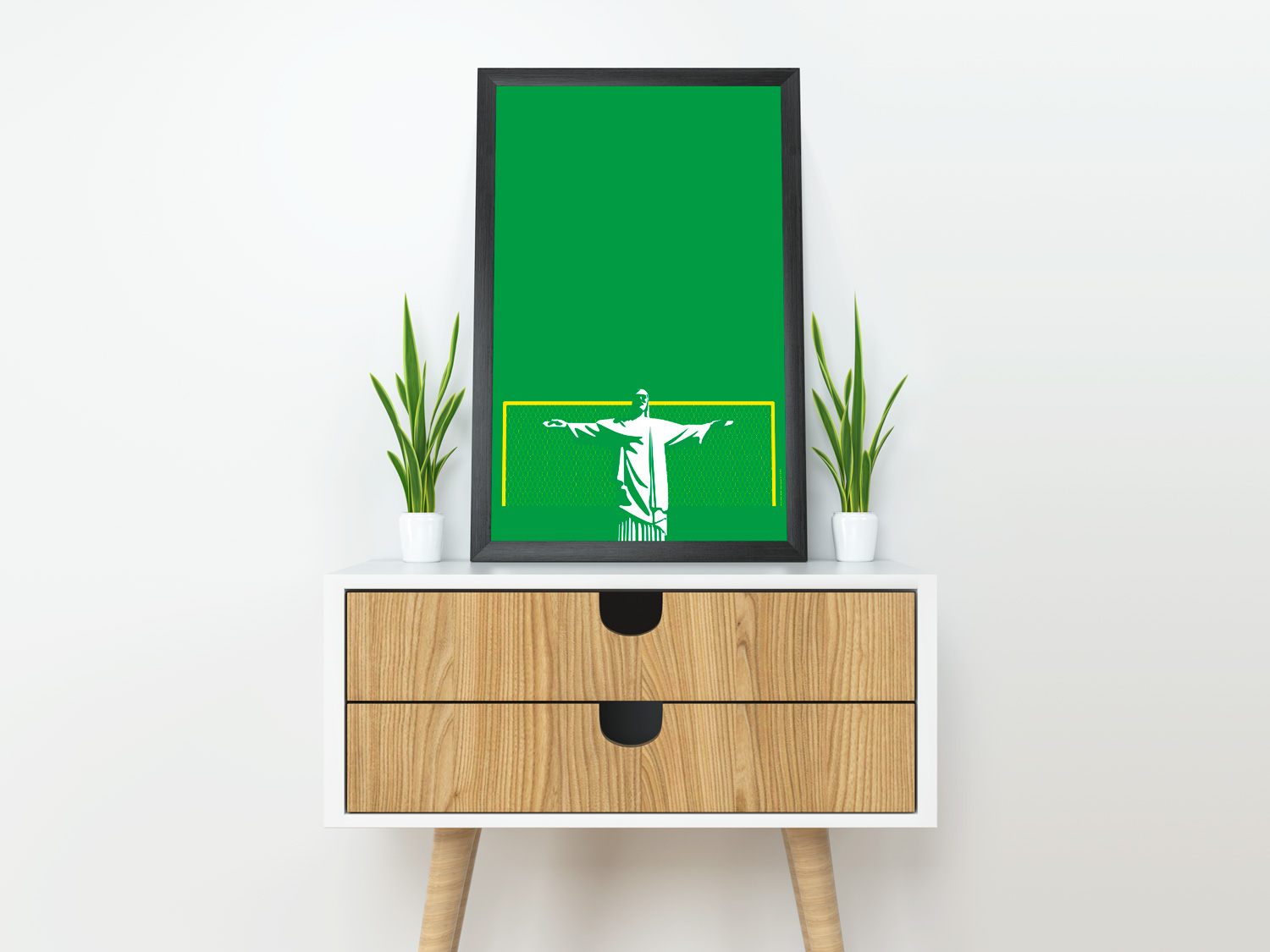 Brazil (Winners 1958, 1962, 1970, 1994, 2002) | Jesus Saves by Art of Sport &mdash; art print preview