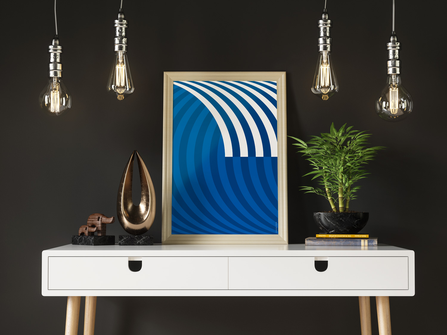 Curaçao | The Blue Wave by Art of Sport &mdash; art print preview