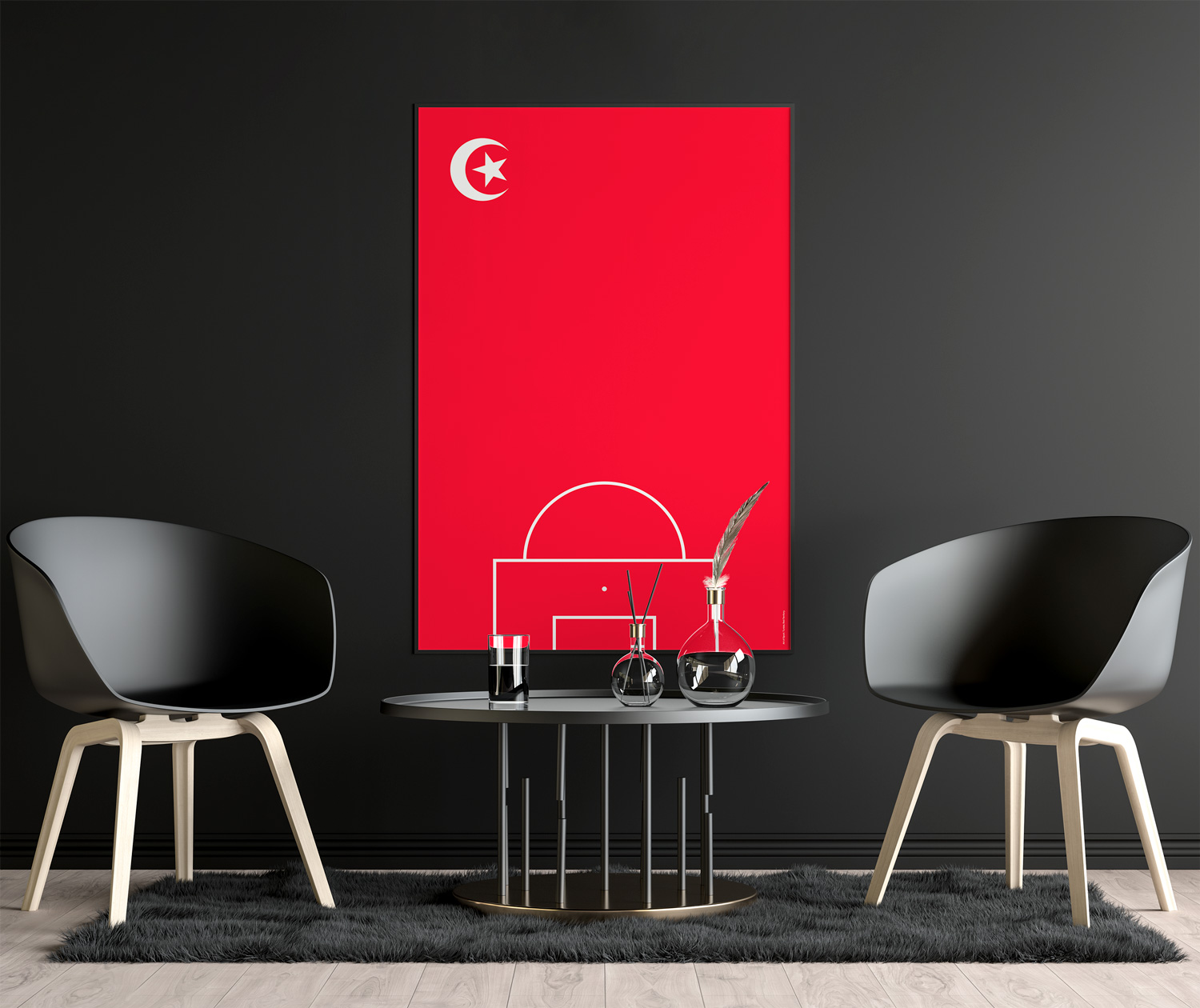 Tunisia | Red Territory by Art of Sport &mdash; art print preview