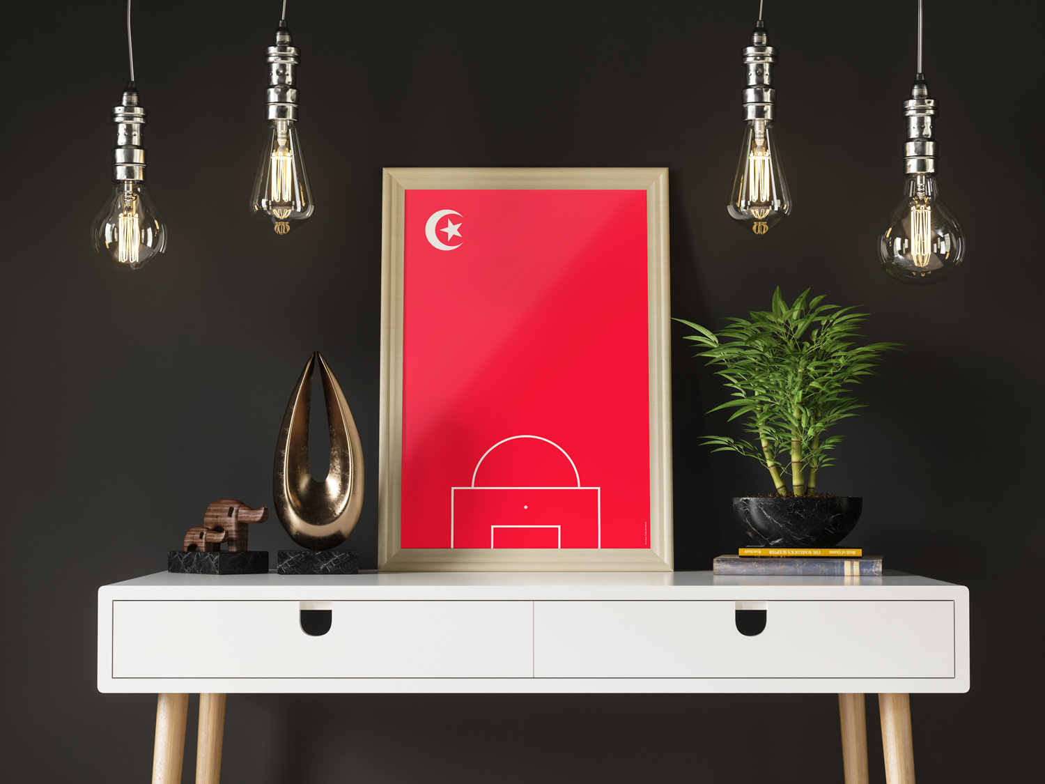 Tunisia | Red Territory by Art of Sport &mdash; art print preview