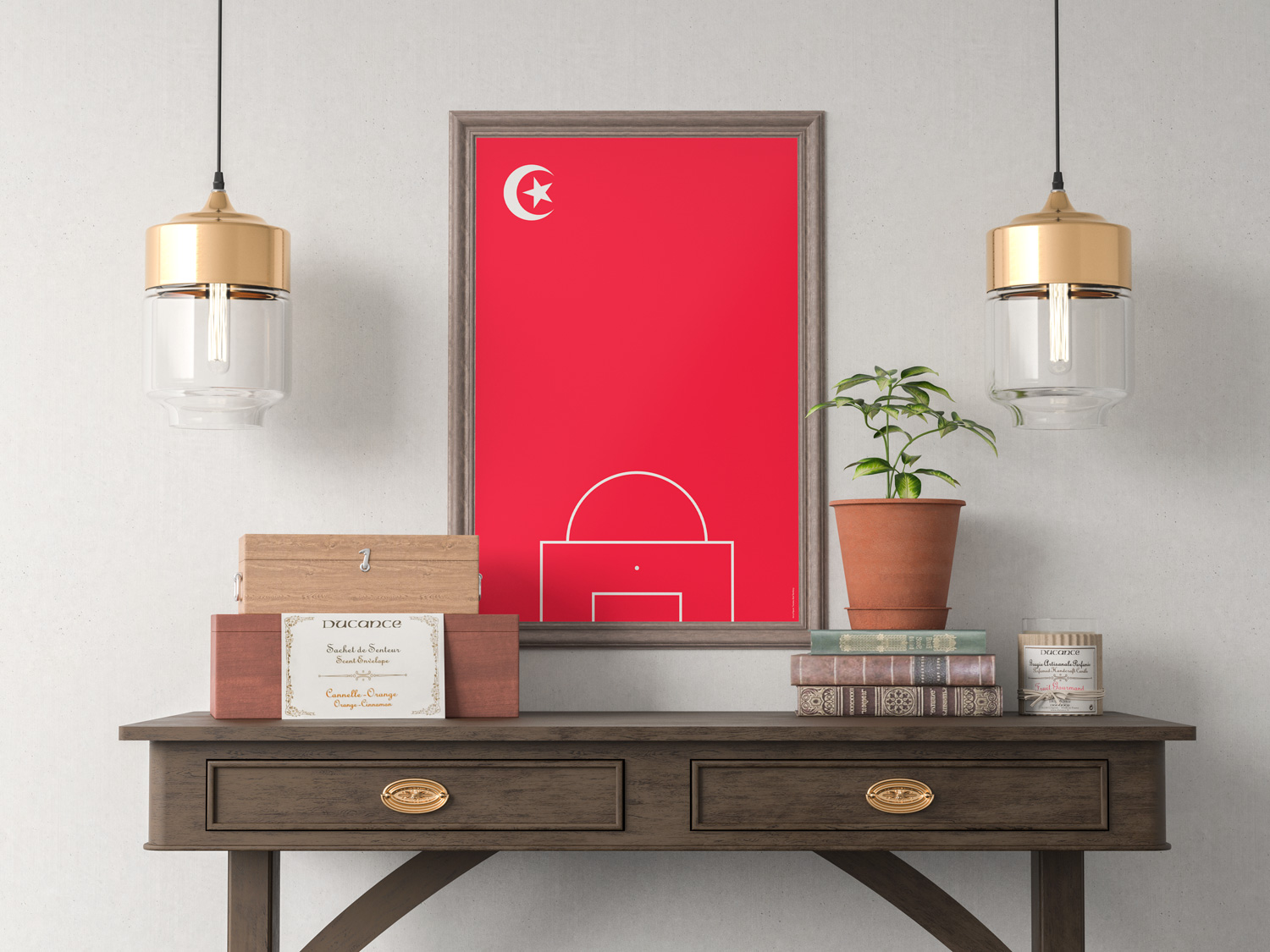 Tunisia | Red Territory by Art of Sport &mdash; art print preview